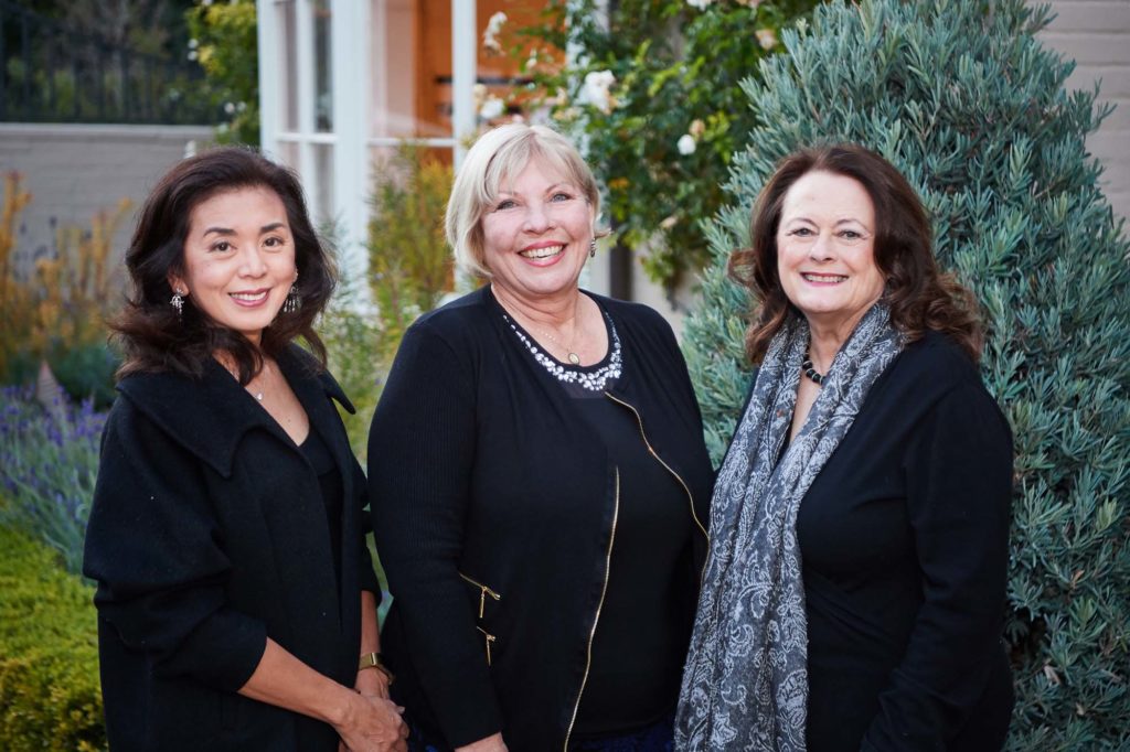 Vikki Sung, Marilyn Anderson, Dana Marevich, President of Pasadena Showcase House for the Arts